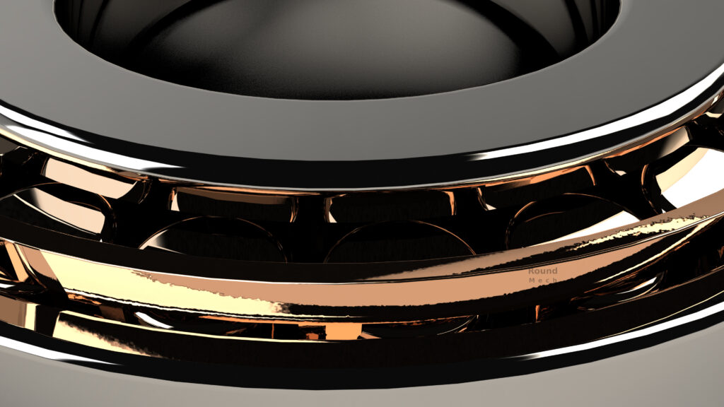 Roller bearing, presented in high quality image. shape-morphing mechanical metamaterials