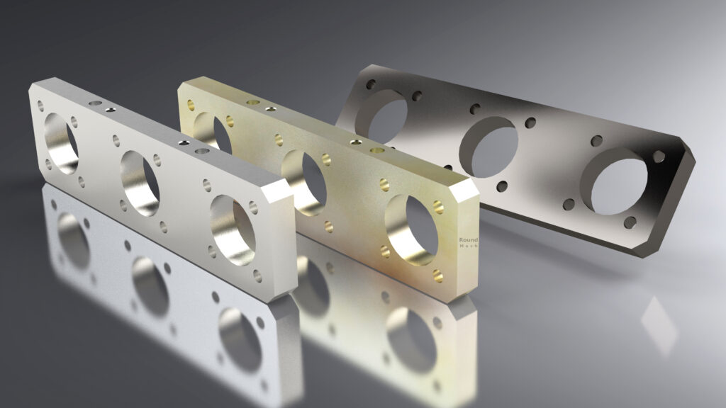 Topology Optimization. Comparison of lightweight and traditional materials in mechanical design with examples like aluminum and carbon fiber